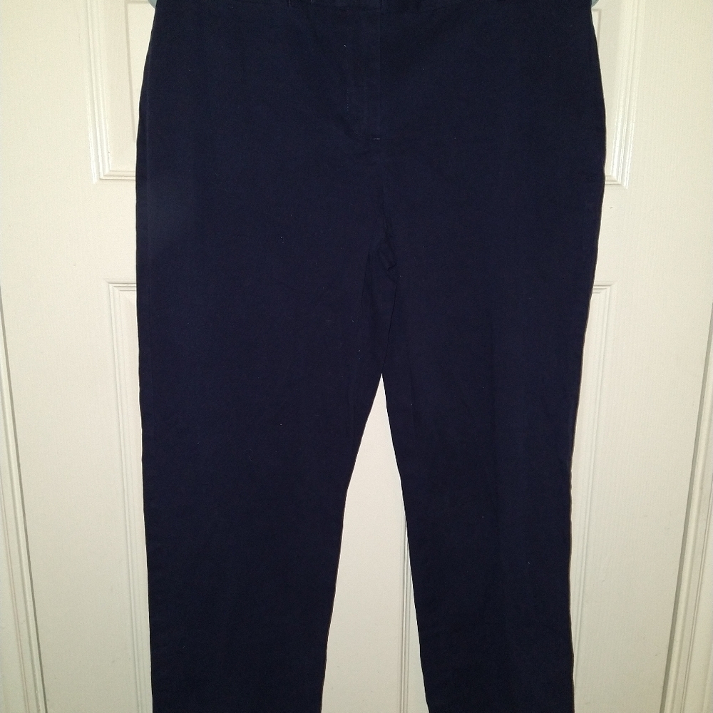 Talbots Signature Navy Blue Trousers Slacks Work Pants Women's sz 8.